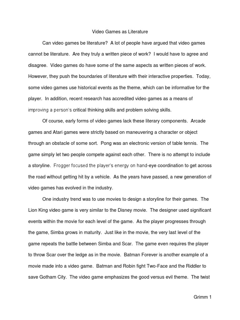 paragraph on video games harmful effects of video games essay